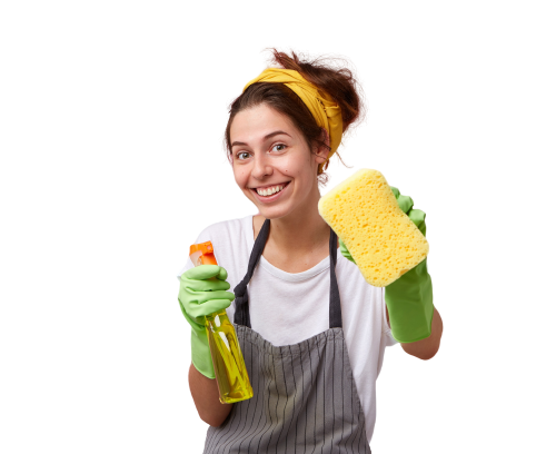 smiling-woman-apron-rubber-gloves-showing-tidy-sponge-detergent-isolated-removebg-preview